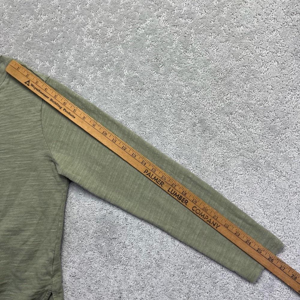 Duluth Trading Co Longsleeve Shirt Womens M Green Split Neck Slow With The Flow - Picture 15 of 15